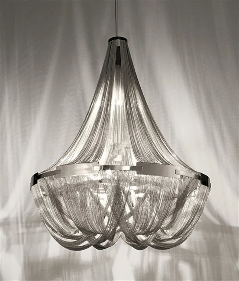 suspension moderne en aluminium design pour un éclairage élégant