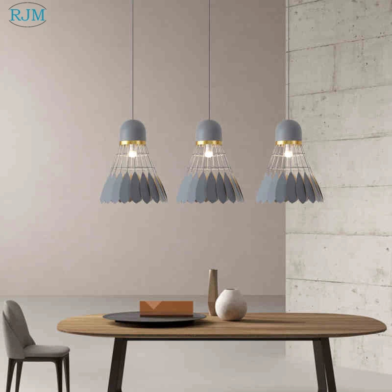 lampes suspendues modernes en fer nordiques pour éclairage led