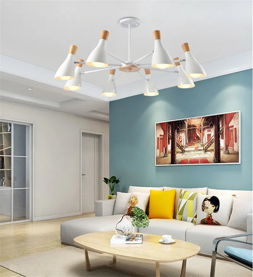 lustre moderne en bois massif pour chambre d enfant
