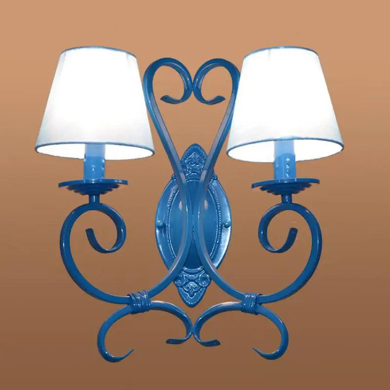 applique murale antique en métal avec miroir décoratif - vue 3 sur 12