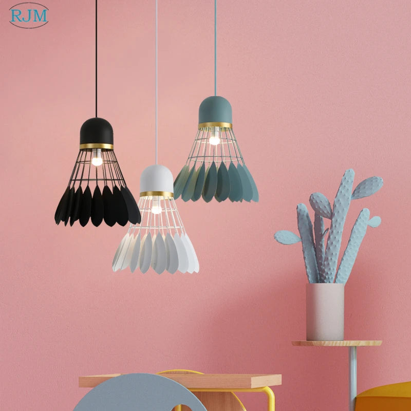 lampes suspendues modernes en fer nordiques pour éclairage led