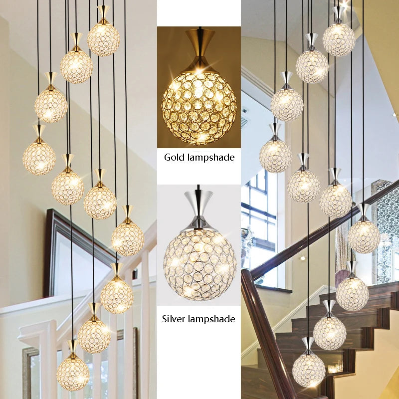 suspension moderne en cristal pour intérieur élégant - vue 3 sur 6