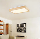 plafonnier led carré en bois grain de bois style nordique