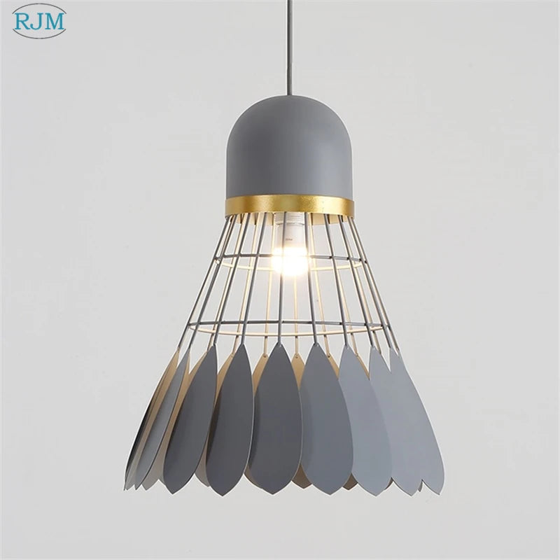 lampes suspendues modernes en fer nordiques pour éclairage led