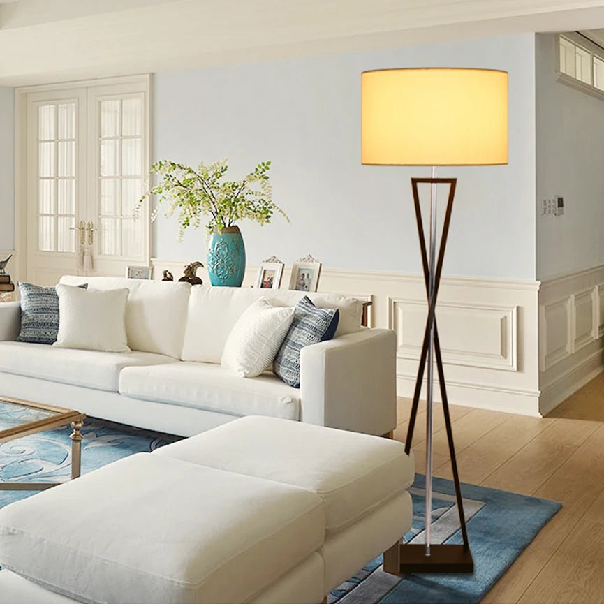 lampadaire led en tissu de fer nordique pour intérieur moderne - vue 5 sur 6
