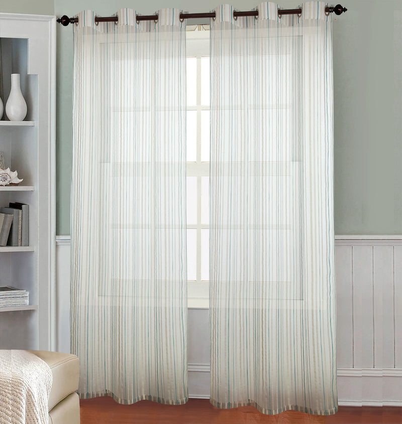 Voilage rayé style européen pour salon ou chambre