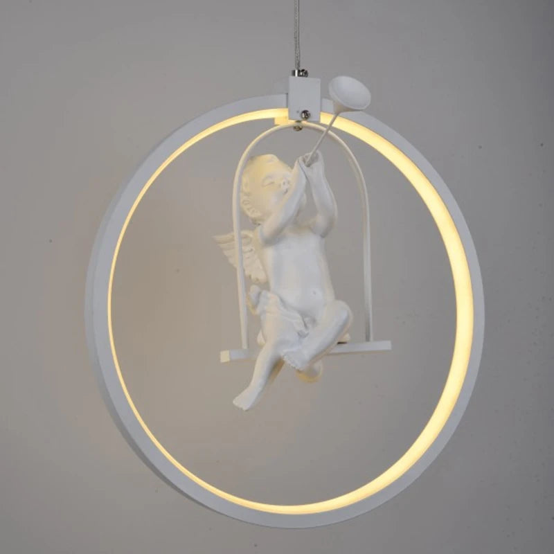 suspension moderne gzmj suspension ronde acrylique led hôtel - vue 3 sur 10