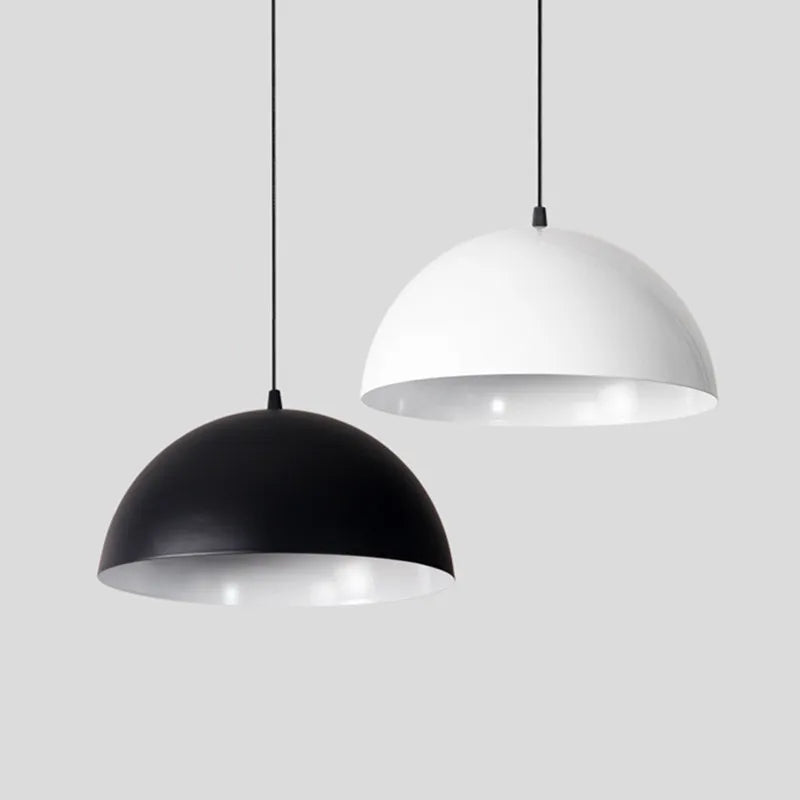 Suspension minimaliste nordique demi-cercle pour bar restaurant