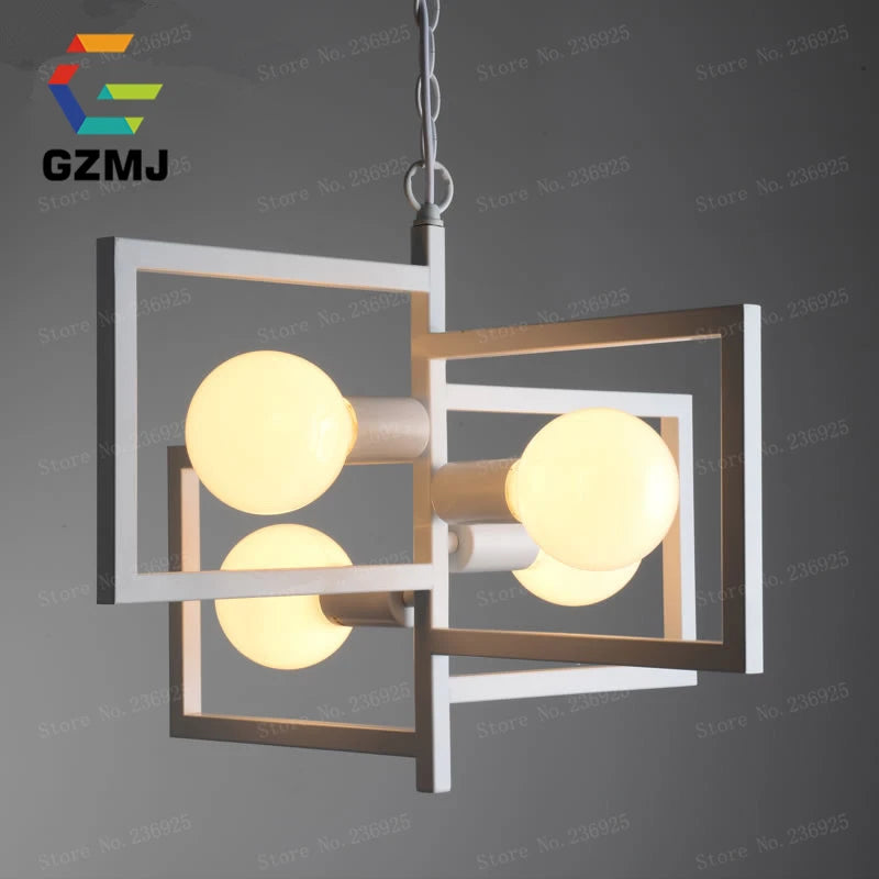 support de lampe suspension vintage industriel pour allée - vue 2 sur 8