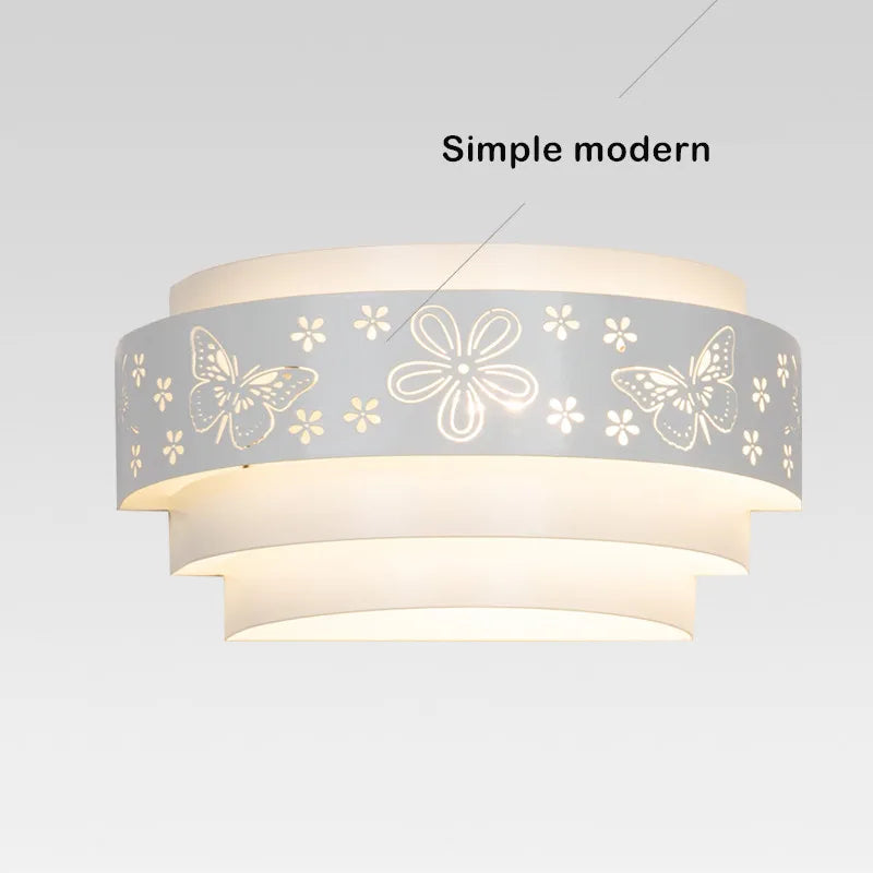 applique murale moderne décorative en forme de fleur papillon - vue 2 sur 4