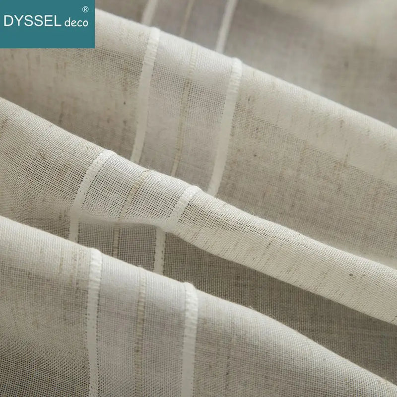 Voilage rideau rayures style européen pour salon chambre