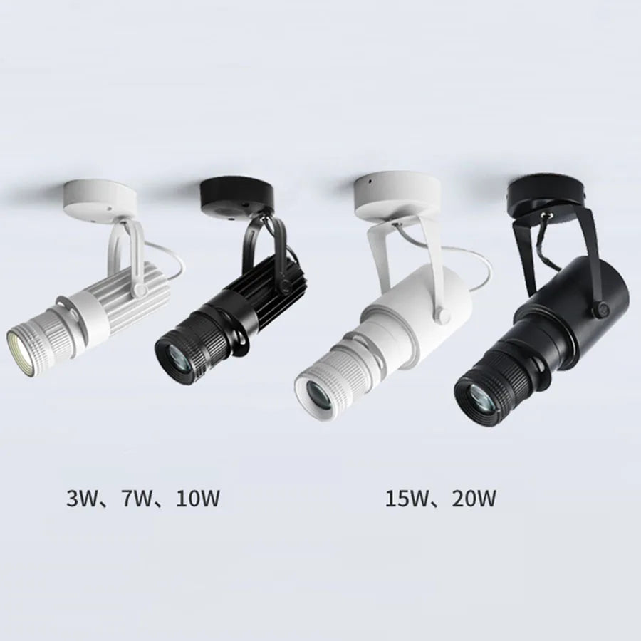 projecteur sur rail led avec mise au point réglable pour éclairage intérieur - vue 5 sur 5