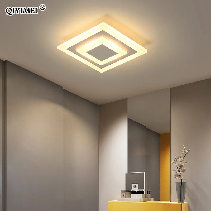 plafonnier led rond carré pour éclairage maison décoratif - vue 3 sur 15