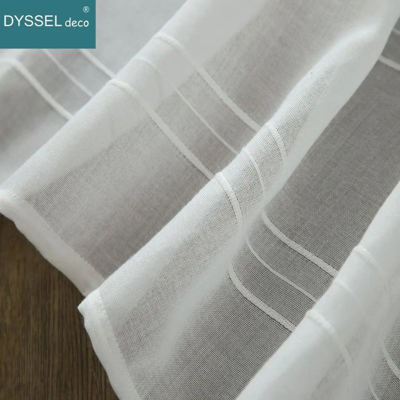 Voilage rideau rayures style européen pour salon chambre