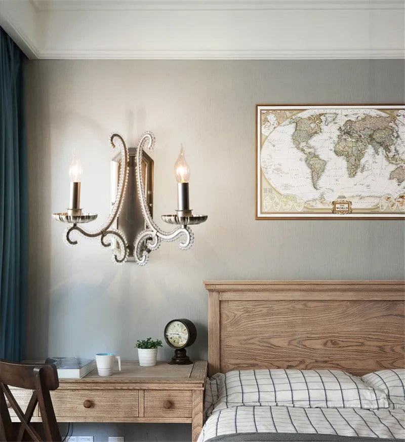 lustre en métal coulé rétro pour éclairage intérieur en fer forgé - vue 6 sur 11