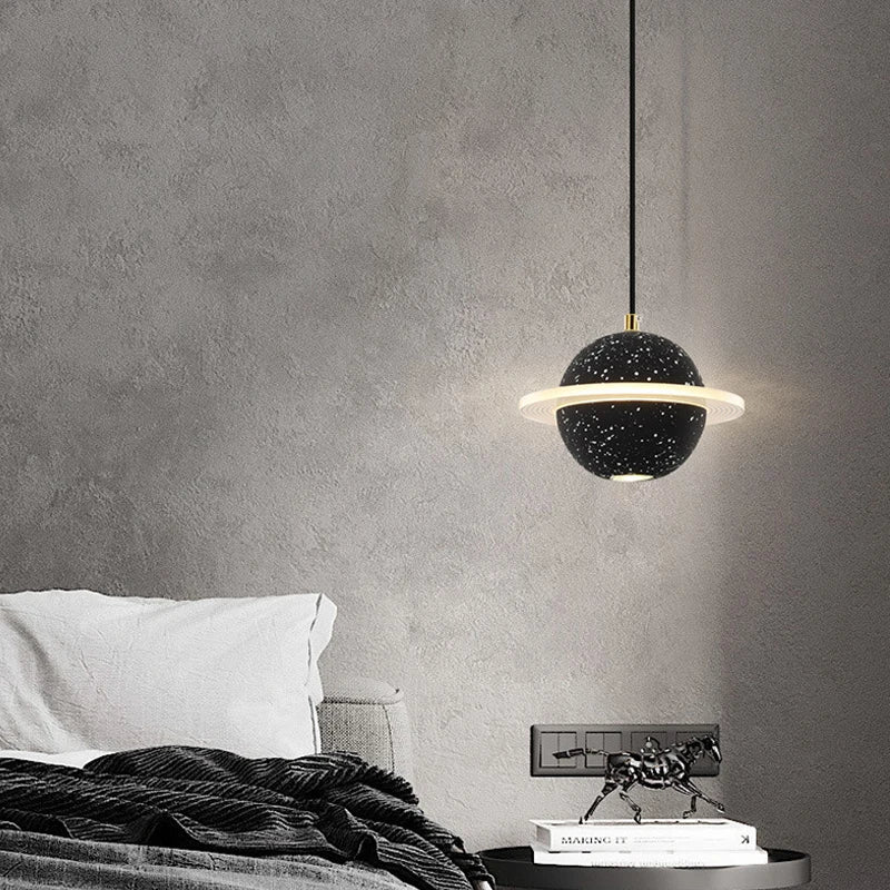 Lampe led suspendue ciment design moderne - vue 4 sur 10