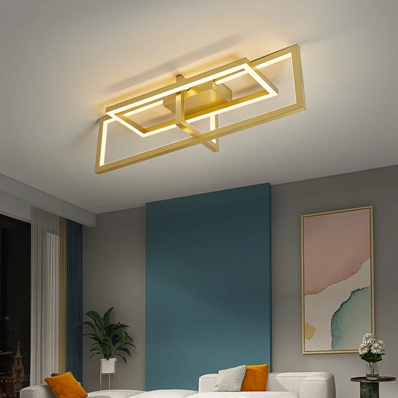 lustre moderne à led minimaliste en acrylique pour plafond - vue 3 sur 6
