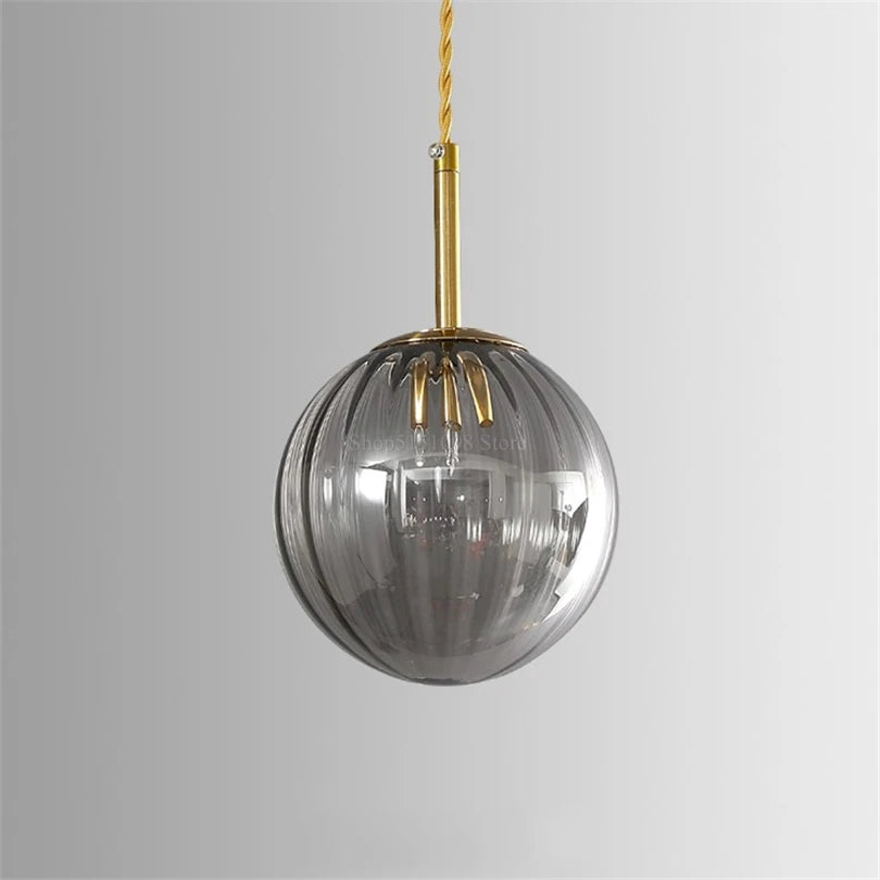 suspension LED en verre design moderne simpliste - vue 4 sur 12