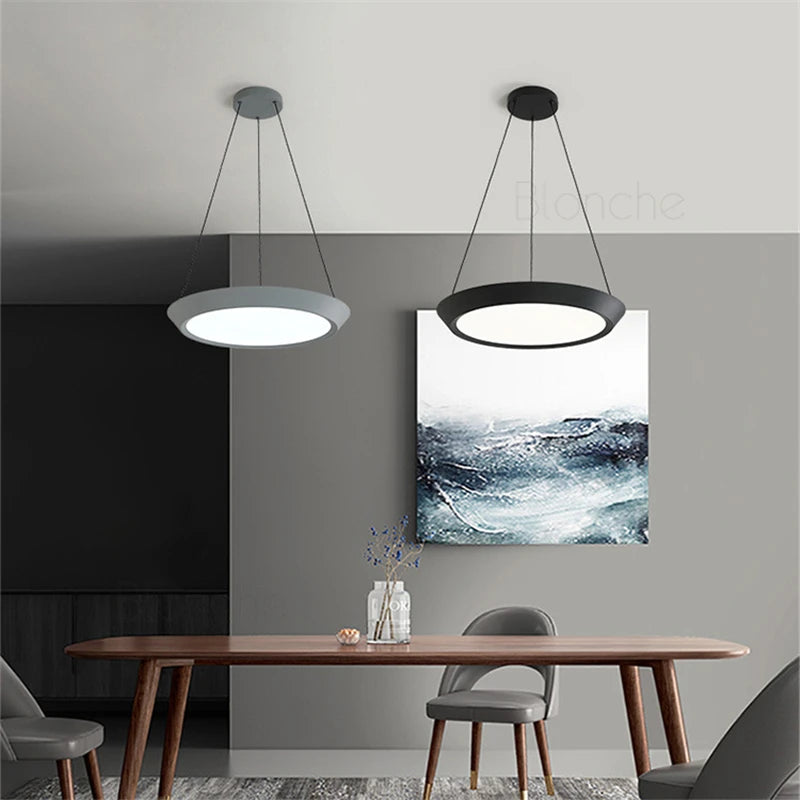 suspension moderne ronde en led pour éclairage intérieur - vue 6 sur 10
