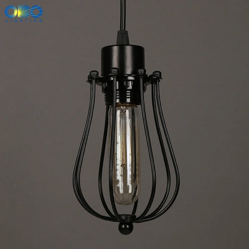 Suspension Vintage peintes en métal noir