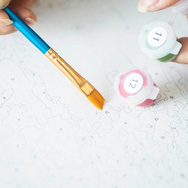 cadre de bricolage peinture numéros vase romantique pour décoration intérieure - vue 5 sur 7