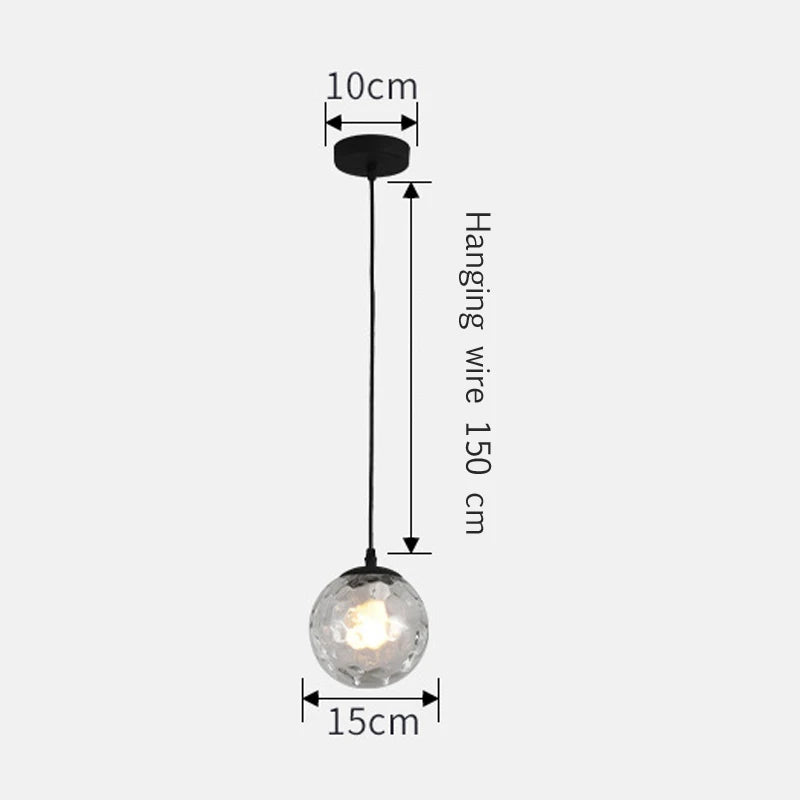 suspension de luxe nordique boule de verre décorative