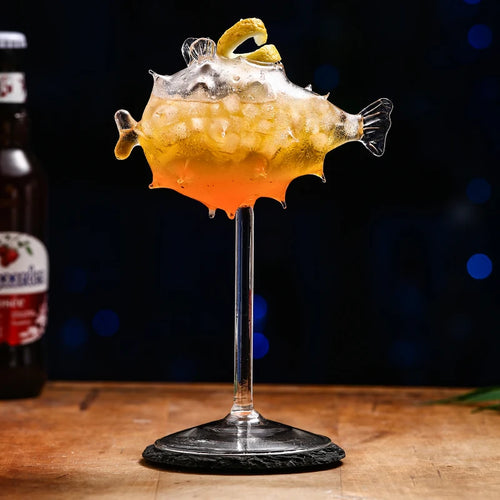 Verre cocktail original motifs animaux porc epic cygne
