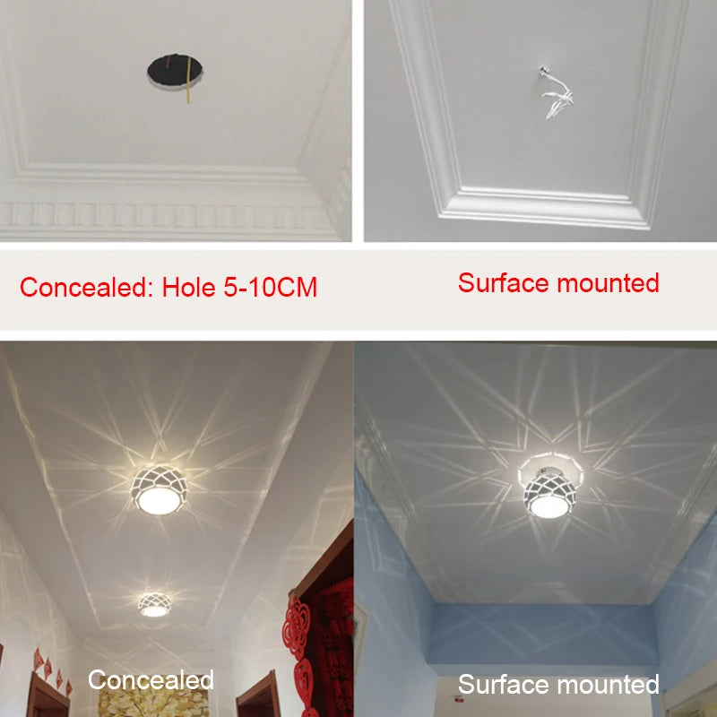 Plafonnier LED moderne simplicité 5W 12W - vue 7 sur 18
