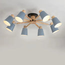 lustre nordique en bois massif simple et moderne