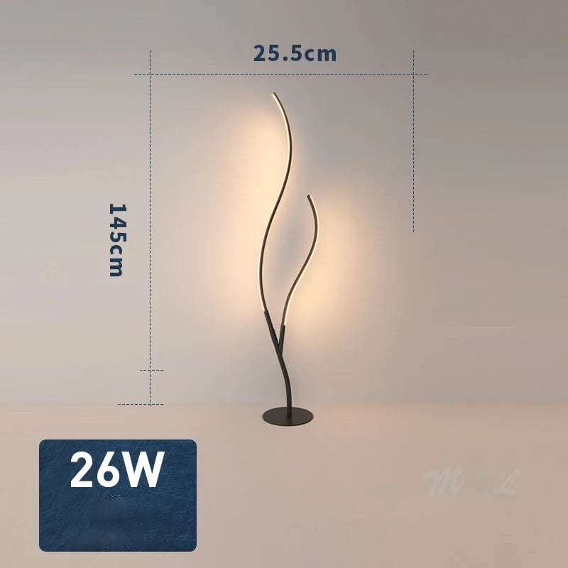 lampadaire moderne à led avec télécommande et intensité variable - vue 5 sur 8