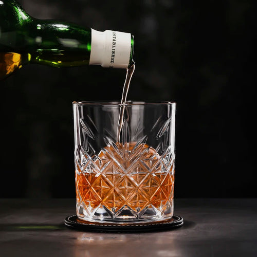 Lot 4 verres whisky relief style vintage resistants