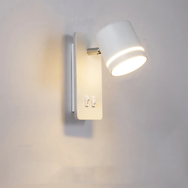 applique murale moderne rotative led avec interrupteur - vue 4 sur 10