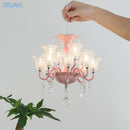 mini suspension créatives avec abat-jour en verre et cristal