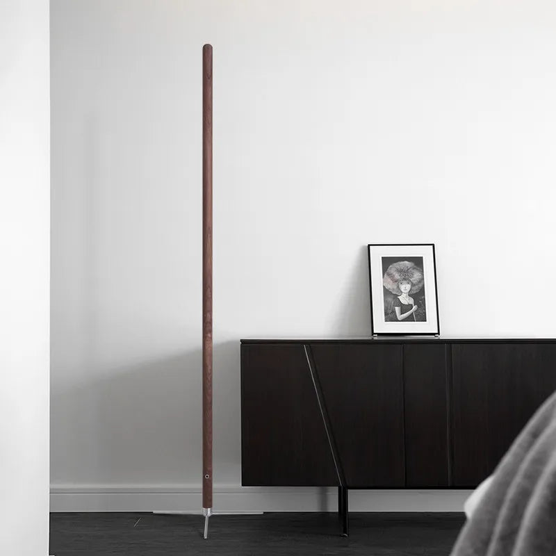 Lampadaire sur pied en bois à LED - vue 5 sur 8