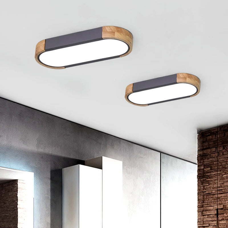 plafonniers décoratifs en bois avec télécommande deckenleuchten - vue 6 sur 15