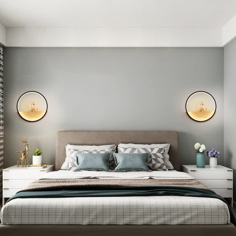 applique murale led modernes avec gradateur luminaire cerf