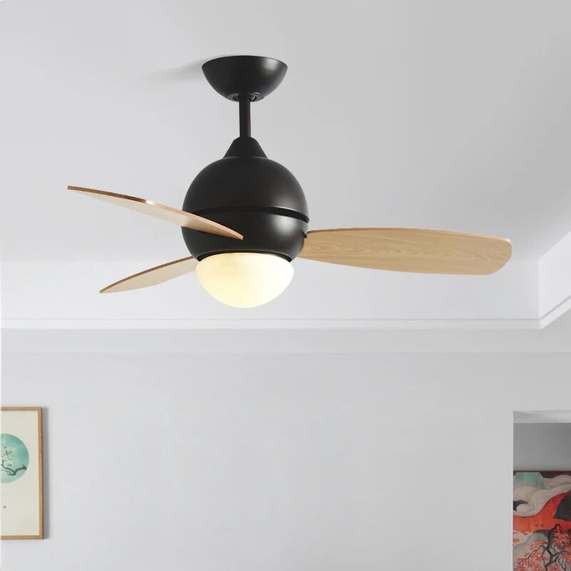 ventilateur plafond macaron télécommande 36'' lumière chambre enfant créative - vue 4 sur 13