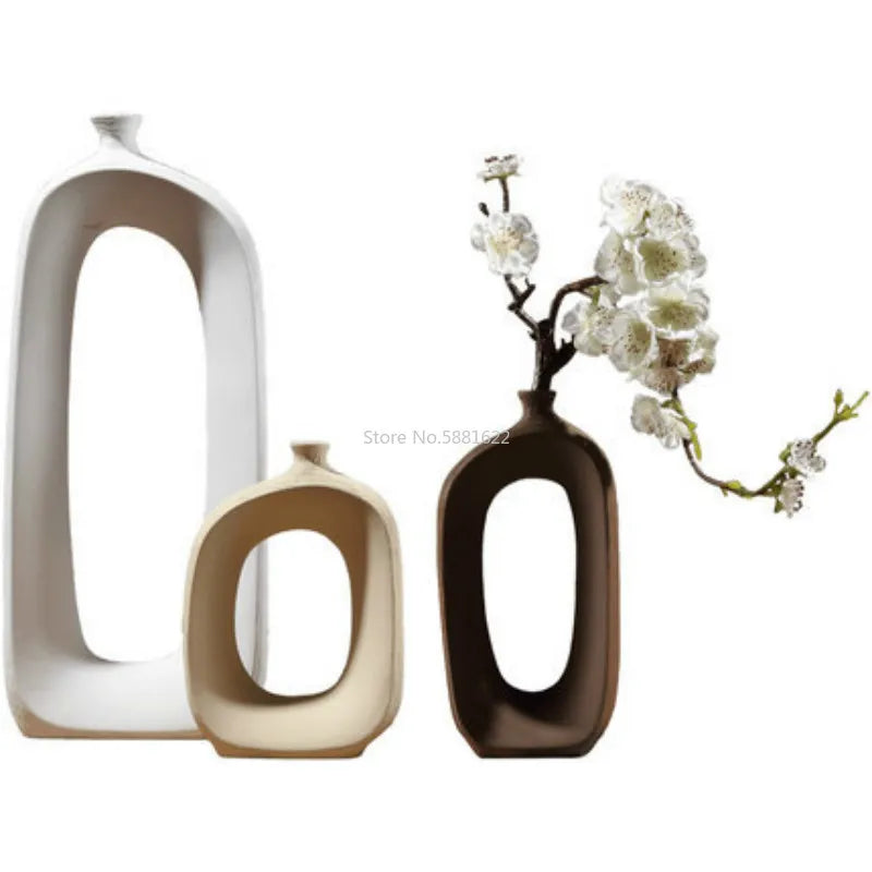 vase en céramique vintage nordique pour décoration intérieure