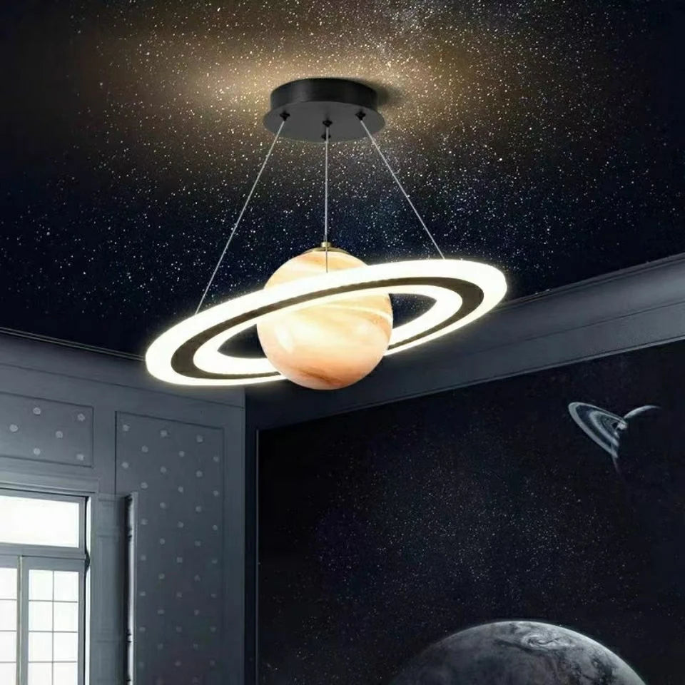 lustre nordique enfant led créatif dessin animé espace planète