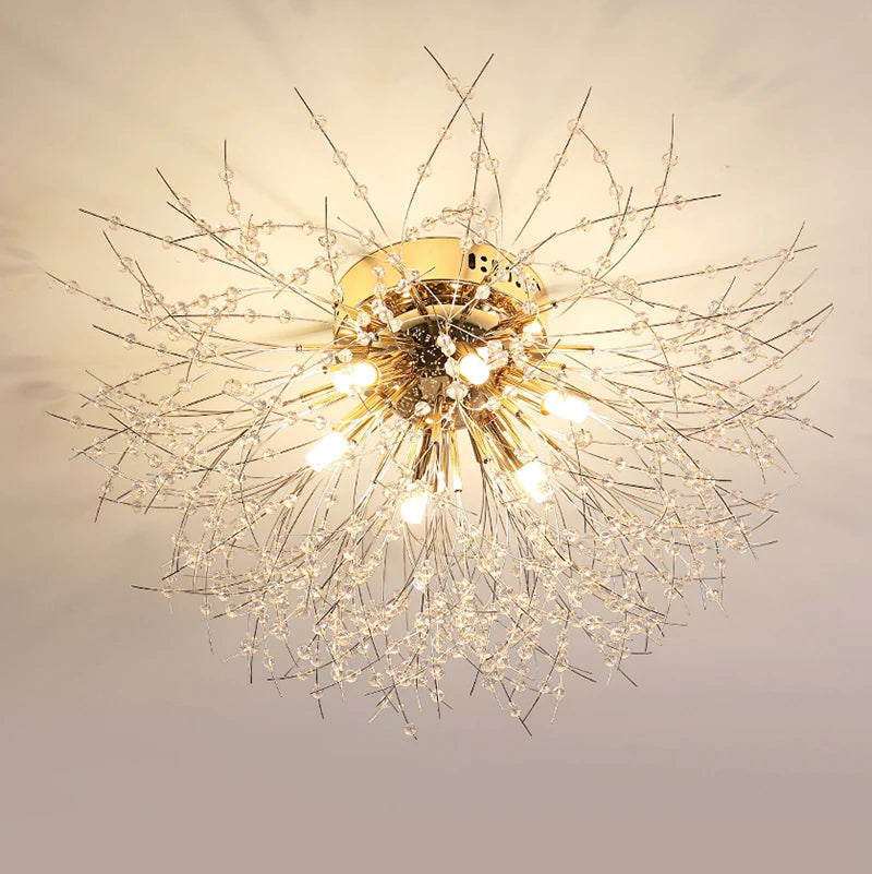 lustre led 	 avec branches de cristal winfordo en stock - vue 5 sur 18