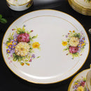 Service table porcelaine fine motif floral personnalisable occidental