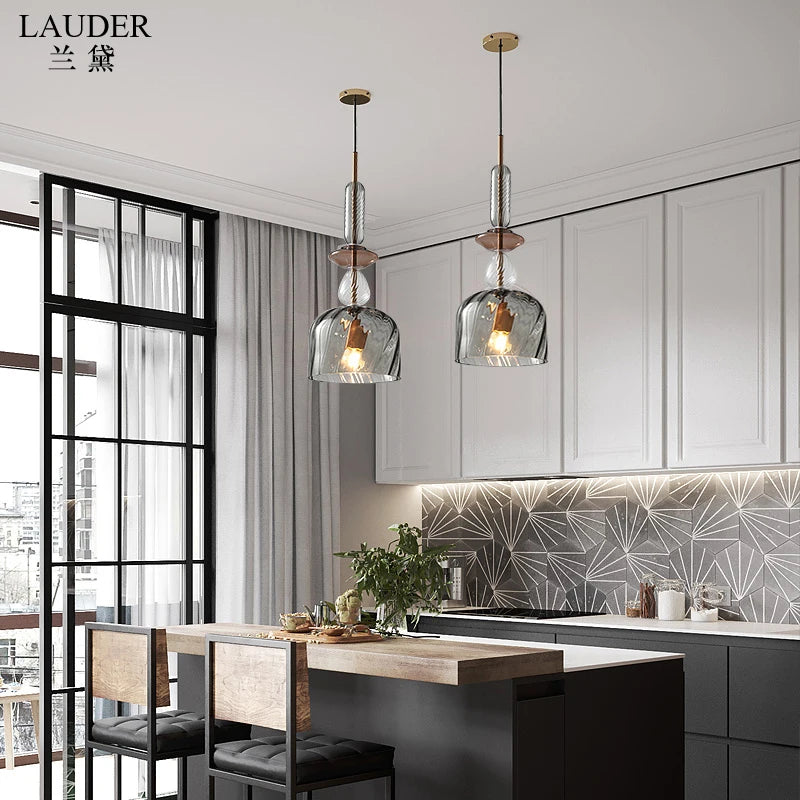 suspension lumineuse moderne en verre pour intérieur élégant - vue 7 sur 11