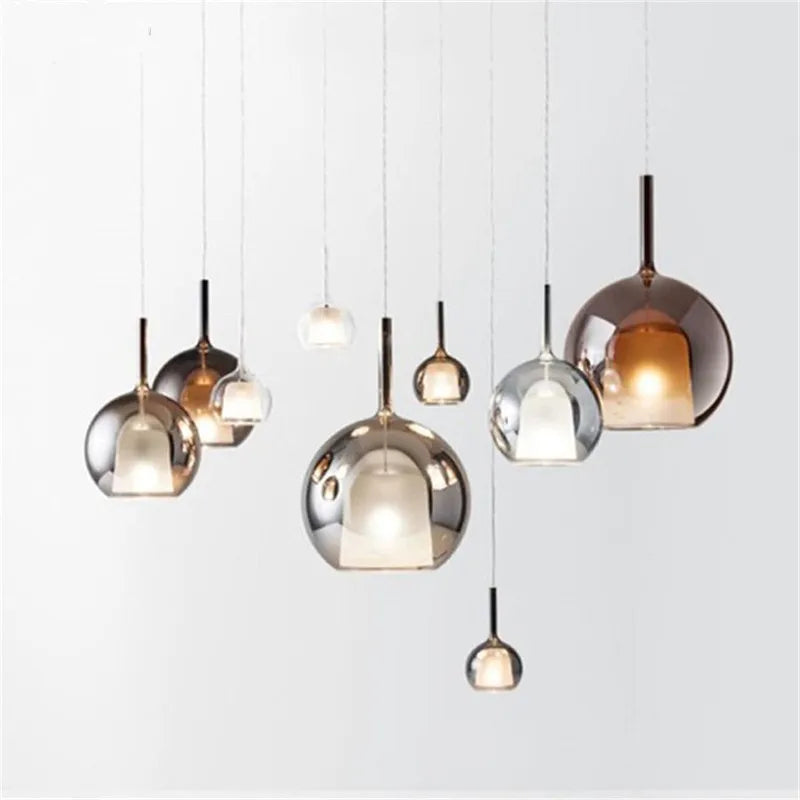 Suspension design moderne nordique en verre design penta glo