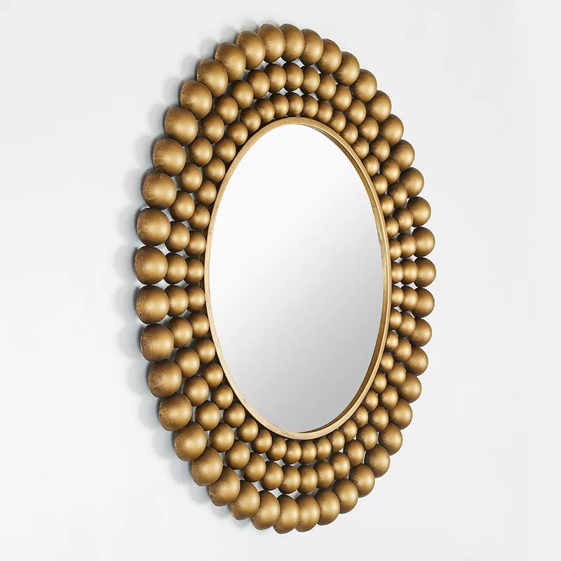 miroir décoratif rond en fer pour intérieur élégant - vue 4 sur 7