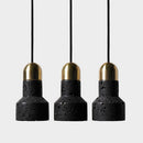 Suspension industrielle noir et doré Terrazzo