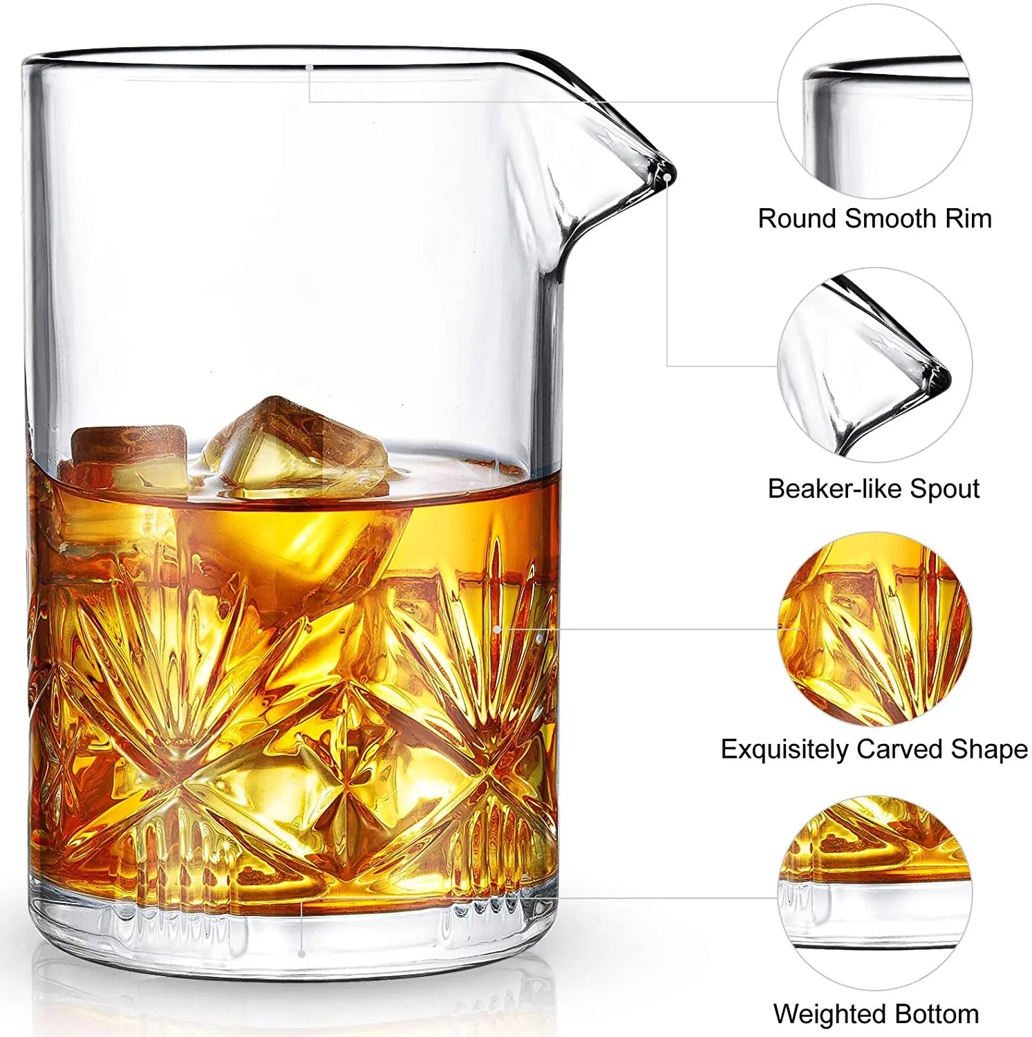 Verre à cocktail clouté relief 700 ml festif - vue 3 sur 7