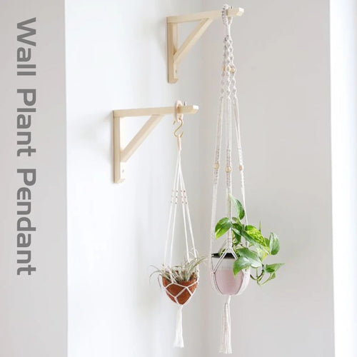 panier suspendu en macramé pour plantes artisanales décoration intérieure