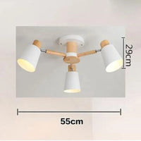 lustre nordique en bois massif simple et moderne