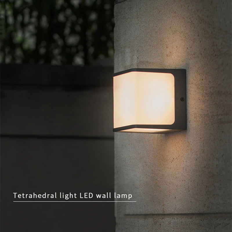 applique murale led extérieure imperméable en aluminium décorative - vue 4 sur 11