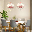 mini suspension créatives avec abat-jour en verre et cristal